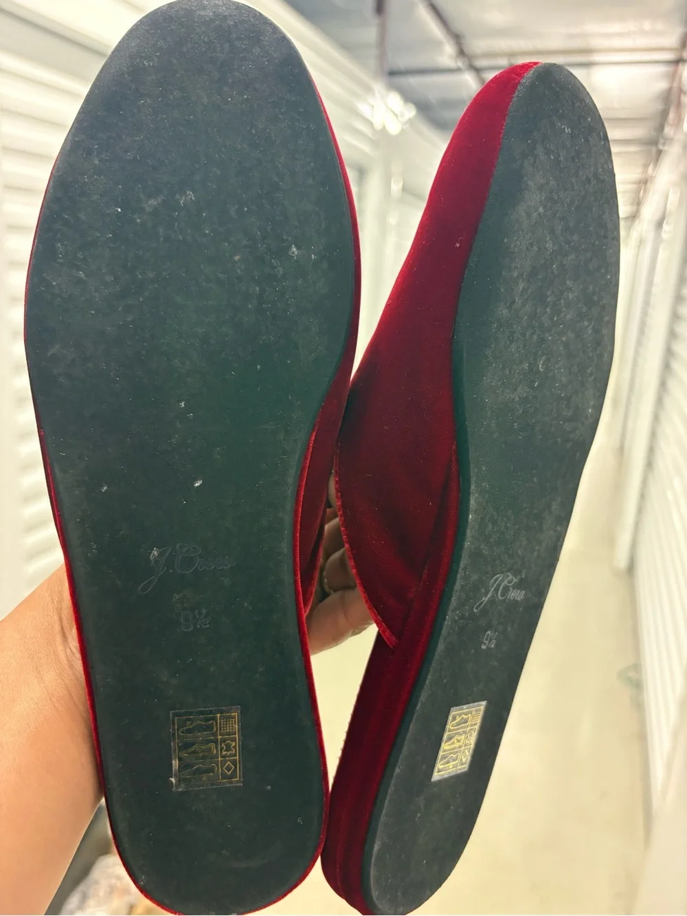 J. Crew Velvet Mule. Size 9.5. Like New.